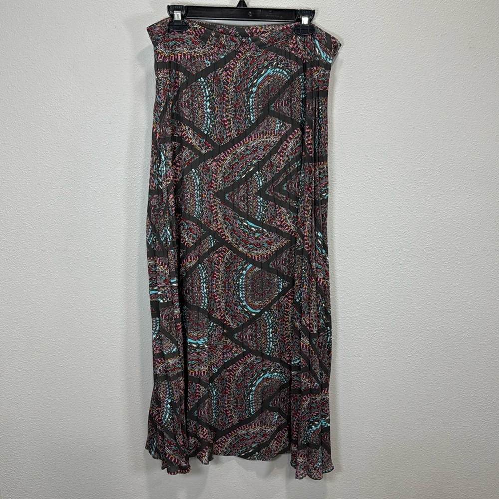 Lucy & Laurel Aztec southwestern‎ pleated skirt maxi